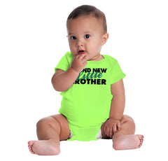 Brand New Little Brother Romper Bodysuit-Direct To Garment Print-Brisco Baby
