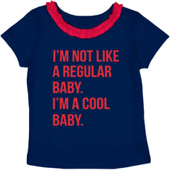 Cool Baby Toddler Ruffled Trim T-Shirt-Direct To Garment Print-Brisco Baby