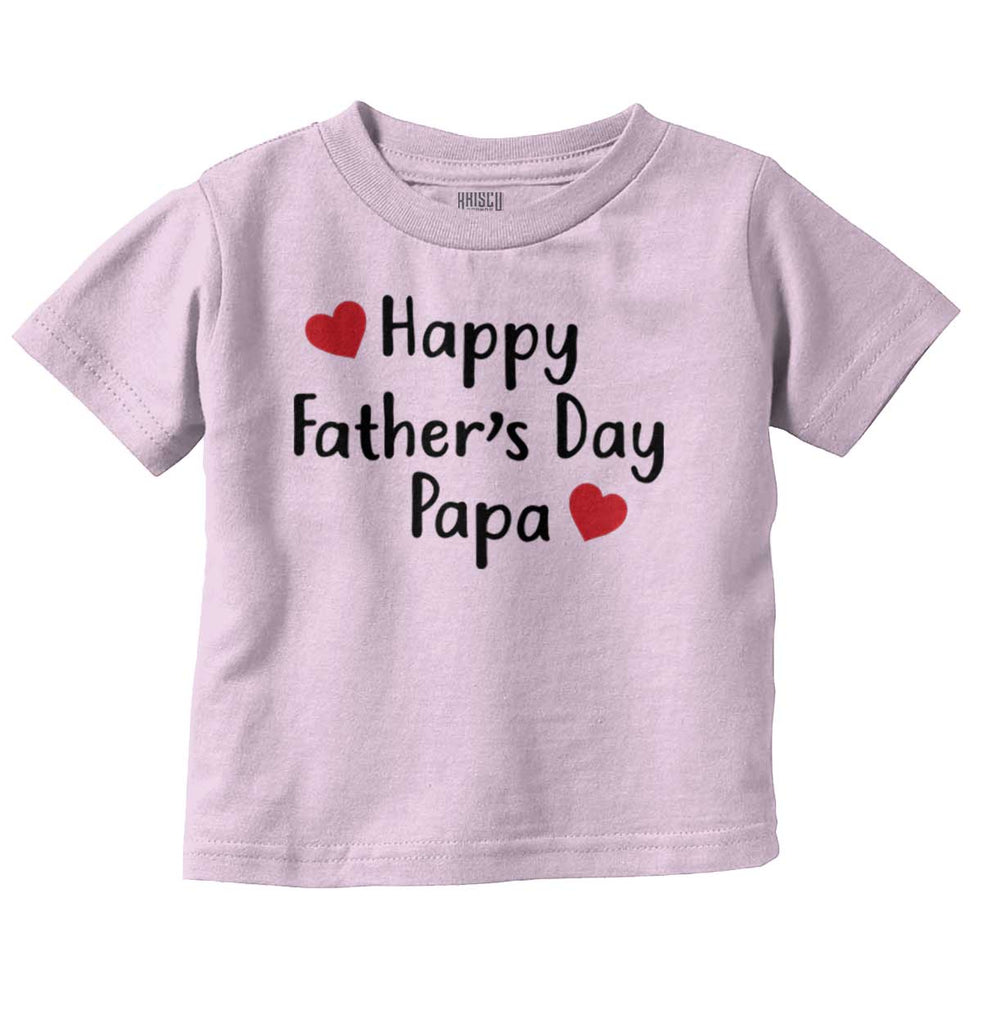 Happy Fathers Day Papa Infant Toddler T Shirt-Direct To Garment Print-Brisco Baby
