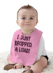 Dropped Load Infant Baby Bib-Direct To Garment Print-Brisco Baby