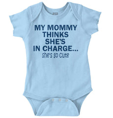 She's So Cute Romper Bodysuit-Direct To Garment Print-Brisco Baby