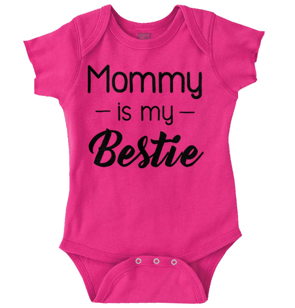 Mommy Is My Bestie Romper Bodysuit-Direct To Garment Print-Brisco Baby