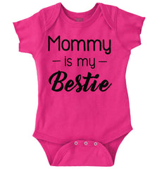 Mommy Is My Bestie Romper Bodysuit-Direct To Garment Print-Brisco Baby