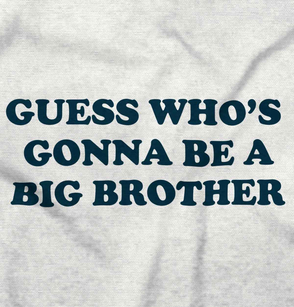 Guess Who's Gonna Be A Big Brother Infant Baby Bib-Direct To Garment Print-Brisco Baby