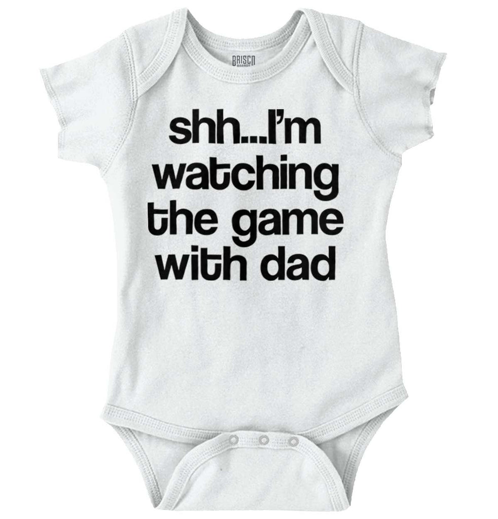 Watching the Game Romper Bodysuit-Direct To Garment Print-Brisco Baby