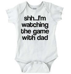 Watching the Game Romper Bodysuit-Direct To Garment Print-Brisco Baby