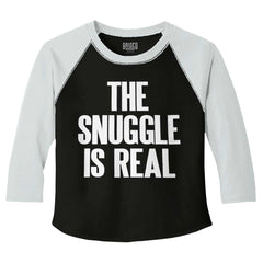 Snuggle Is Real Toddler Baseball-Direct To Garment Print-Brisco Baby