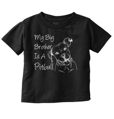 Brother is a Pitbull Infant Toddler T Shirt-Direct To Garment Print-Brisco Baby