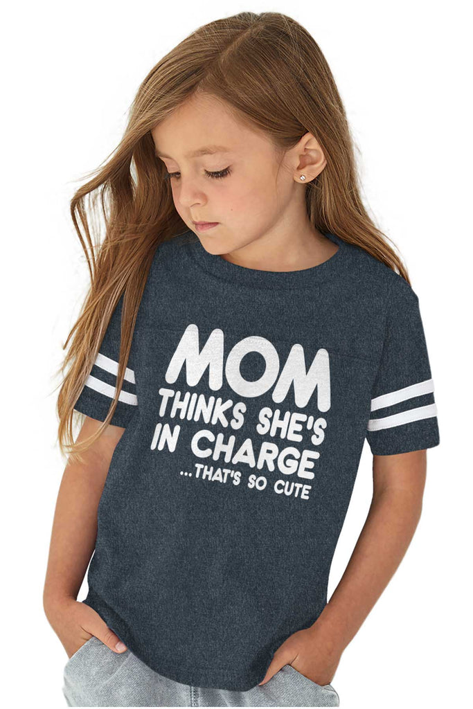 In Charge Toddler Football Jersey Tee-Direct To Garment Print-Brisco Baby