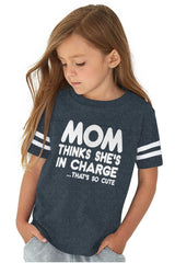 In Charge Toddler Football Jersey Tee-Direct To Garment Print-Brisco Baby