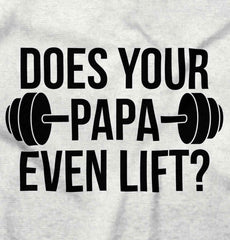 Does Your Papa Lift? Infant Baby Bib-Direct To Garment Print-Brisco Baby