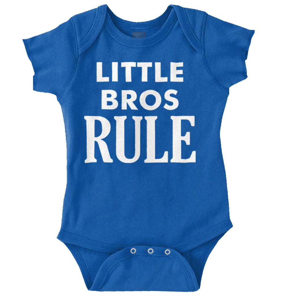 Little Bros Rule Romper Bodysuit-Direct To Garment Print-Brisco Baby