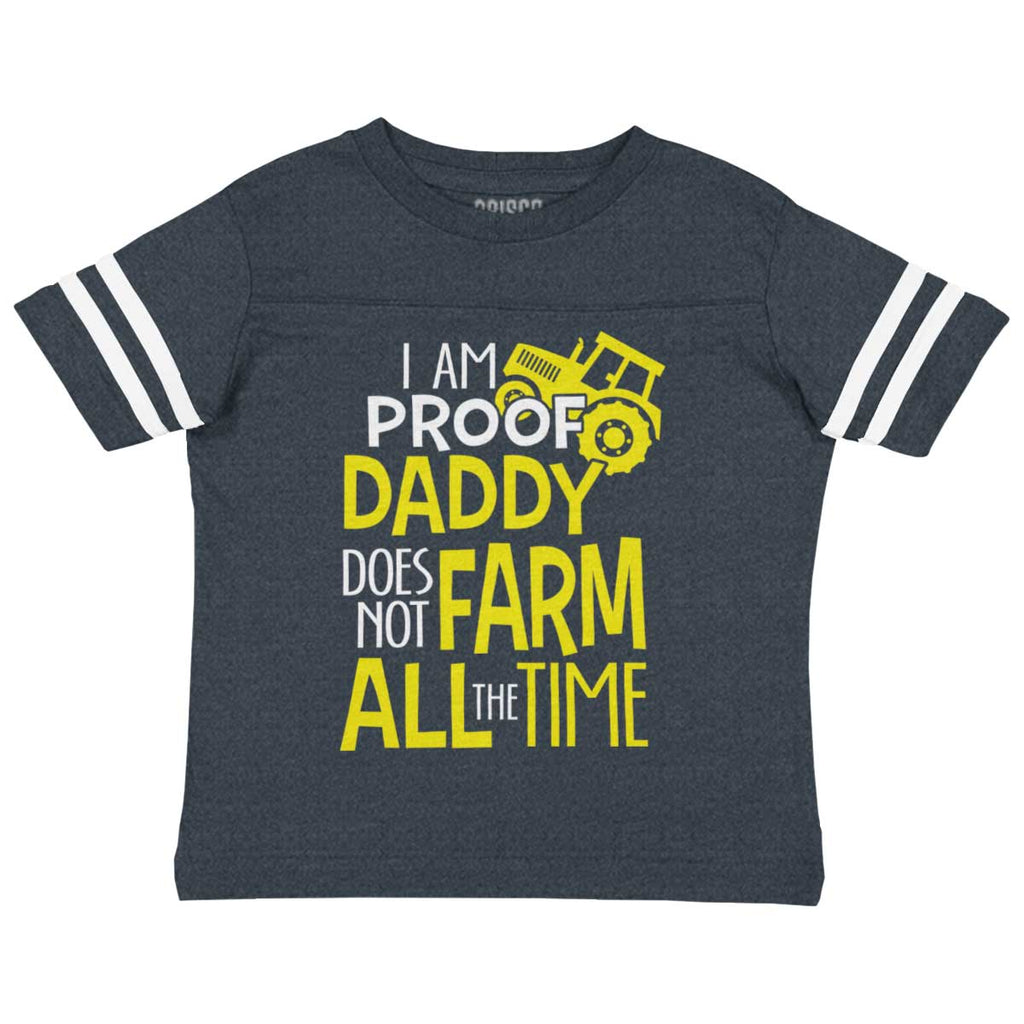 Farm All The Time Toddler Football Jersey Tee-Direct To Garment Print-Brisco Baby