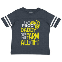 Farm All The Time Toddler Football Jersey Tee-Direct To Garment Print-Brisco Baby