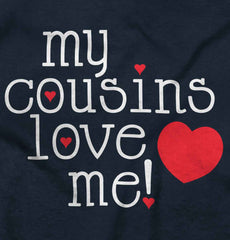 Cousins Love Me Toddler Ruffled Trim T-Shirt-Direct To Garment Print-Brisco Baby