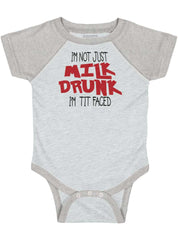 Tit Faced Raglan Romper Bodysuit-Direct To Garment Print-Brisco Baby