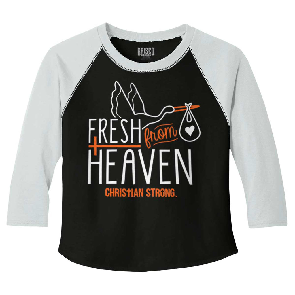 Fresh From Heaven Toddler Baseball-Direct To Garment Print-Brisco Baby