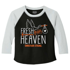 Fresh From Heaven Toddler Baseball-Direct To Garment Print-Brisco Baby