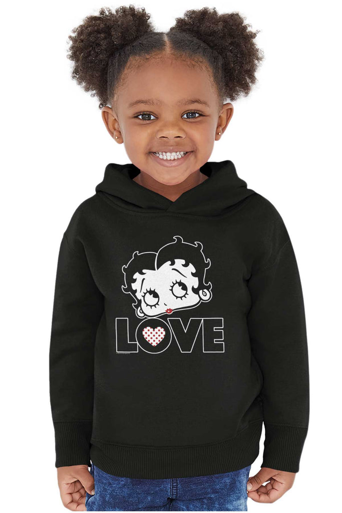 Love Betty Toddler Pullover Hoodie-Direct To Garment Print-Brisco Baby
