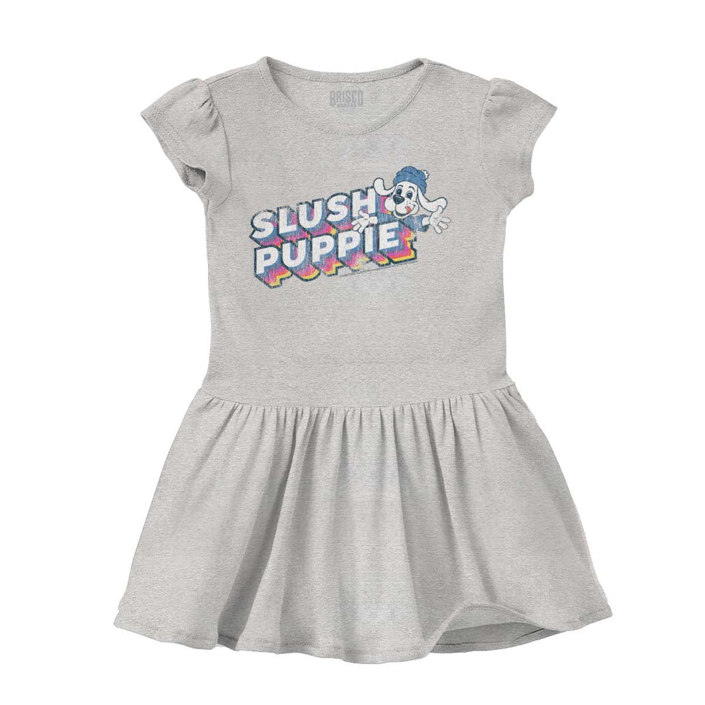 Vintage Puppie Solid Baby Infant Dress-Direct To Garment Print-Brisco Baby