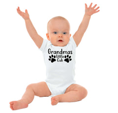 Granmda's Little Cub Romper Bodysuit-Direct To Garment Print-Brisco Baby