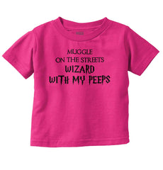 Wizard With My Peeps Infant Toddler T Shirt-Direct To Garment Print-Brisco Baby