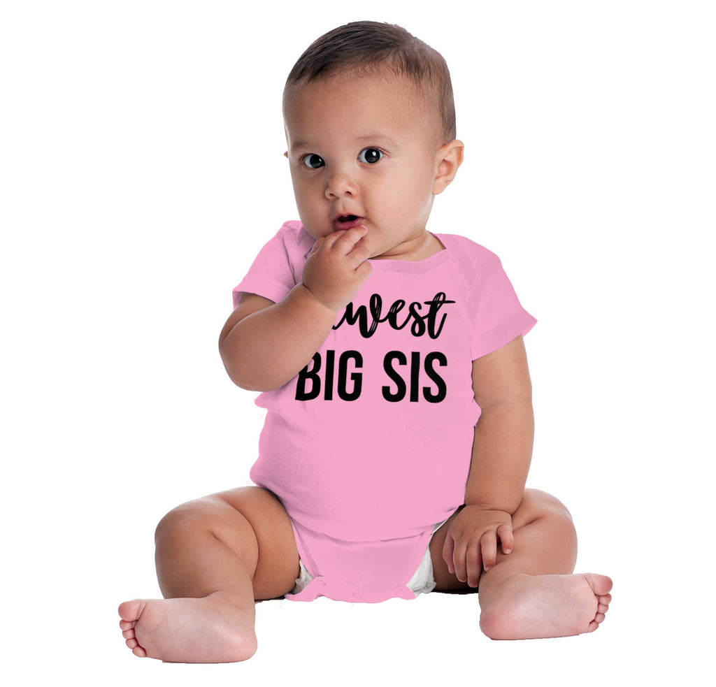 Newest Big Sis Romper Bodysuit-Direct To Garment Print-Brisco Baby