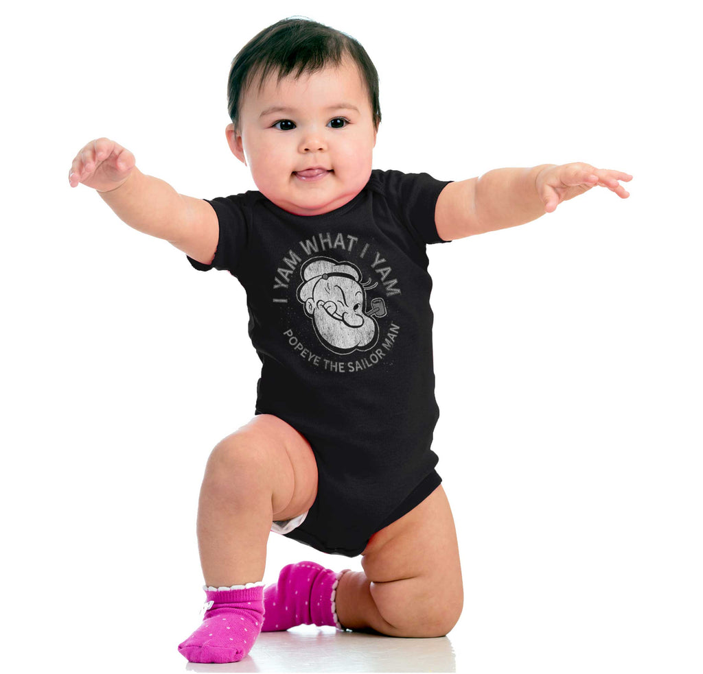 I Yam What I Yam Romper Bodysuit-Direct To Garment Print-Brisco Baby