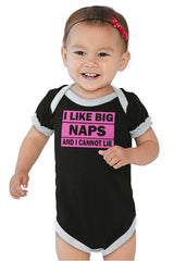 Big Naps Baby Ruffled Trim Romper-Direct To Garment Print-Brisco Baby