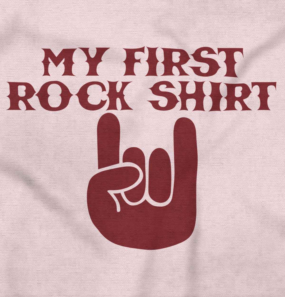 Rock Shirt Toddler Ruffled Trim T-Shirt-Direct To Garment Print-Brisco Baby