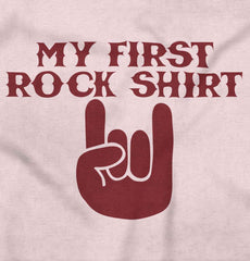 Rock Shirt Toddler Ruffled Trim T-Shirt-Direct To Garment Print-Brisco Baby