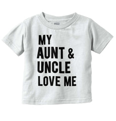 Aunt And Uncle Love Me Infant Toddler T Shirt-Direct To Garment Print-Brisco Baby