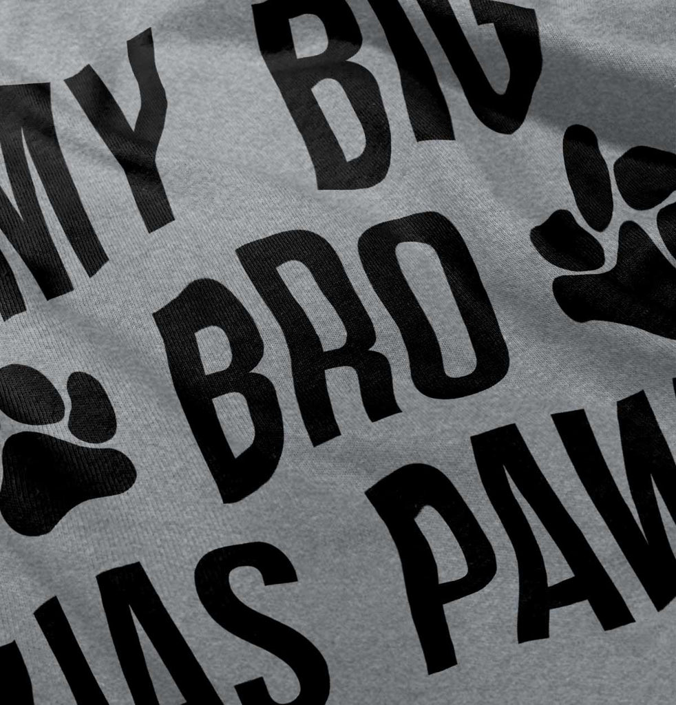 My Big Bro Has Paws Romper Bodysuit-Direct To Garment Print-Brisco Baby