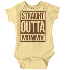 Straight Outta Mommy Romper Bodysuit-Direct To Garment Print-Brisco Baby