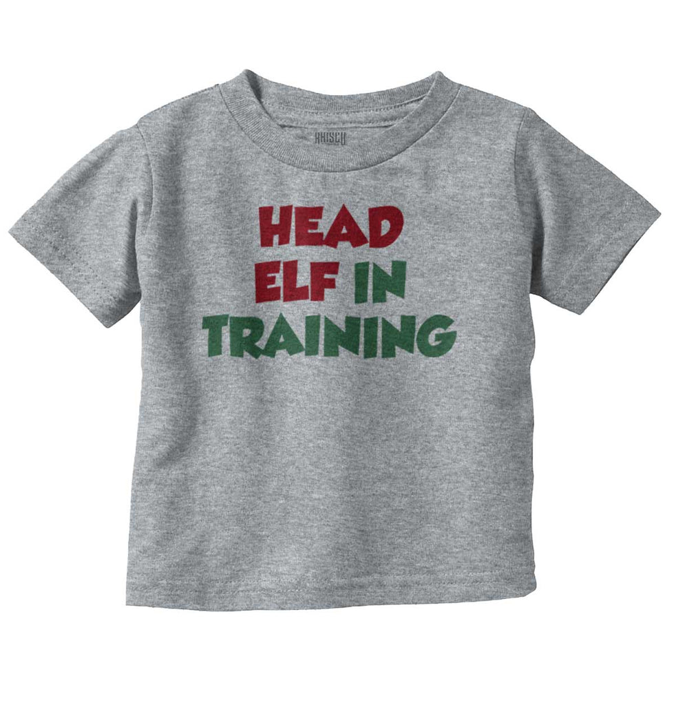 Head Elf Training Infant Toddler T Shirt-Direct To Garment Print-Brisco Baby