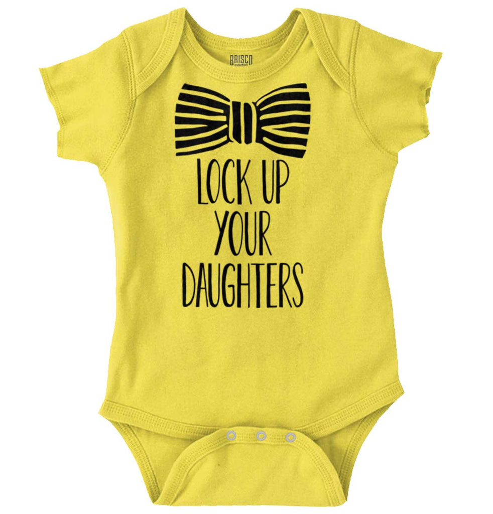 Lock Up Your Daughters Romper Bodysuit-Direct To Garment Print-Brisco Baby