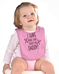 More Hair Than Daddy Infant Baby Bib-Direct To Garment Print-Brisco Baby