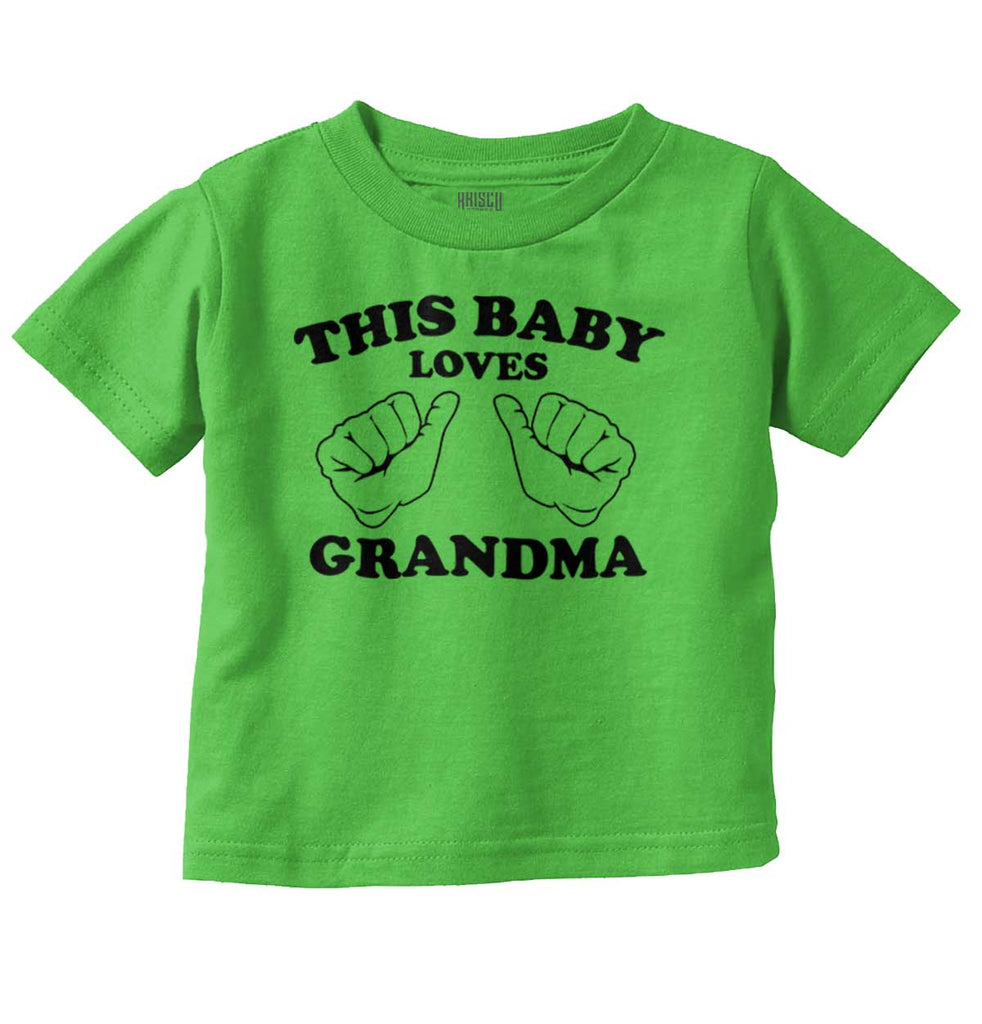 Baby Loves Grandma Infant Toddler T Shirt-Direct To Garment Print-Brisco Baby