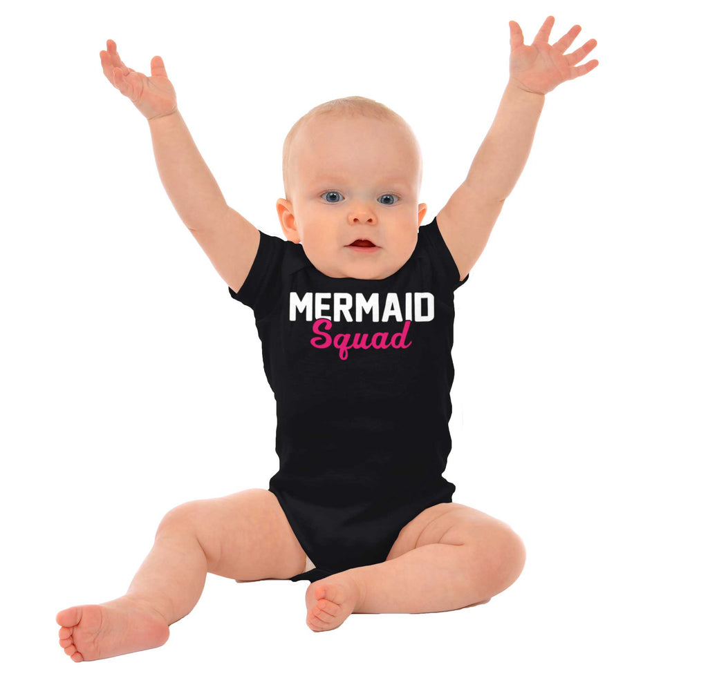 Mermaid Squad Romper Bodysuit-Direct To Garment Print-Brisco Baby