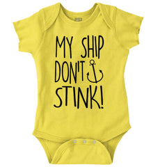Ship Don't Stink Romper Bodysuit-Direct To Garment Print-Brisco Baby