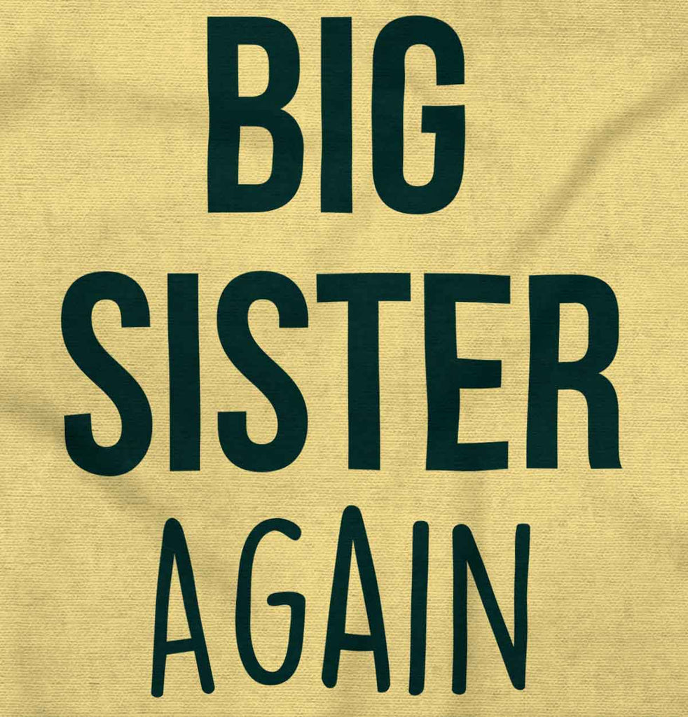 Big Sister Again Infant Toddler T Shirt-Direct To Garment Print-Brisco Baby