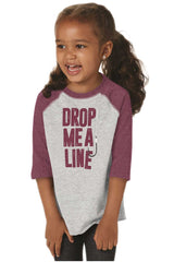 Drop Me A Line Baseball T-Shirt-Direct To Garment Print-Brisco Baby