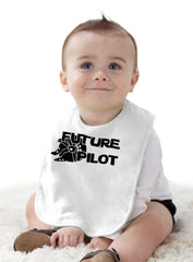 Future Pilot Infant Baby Bib-Direct To Garment Print-Brisco Baby