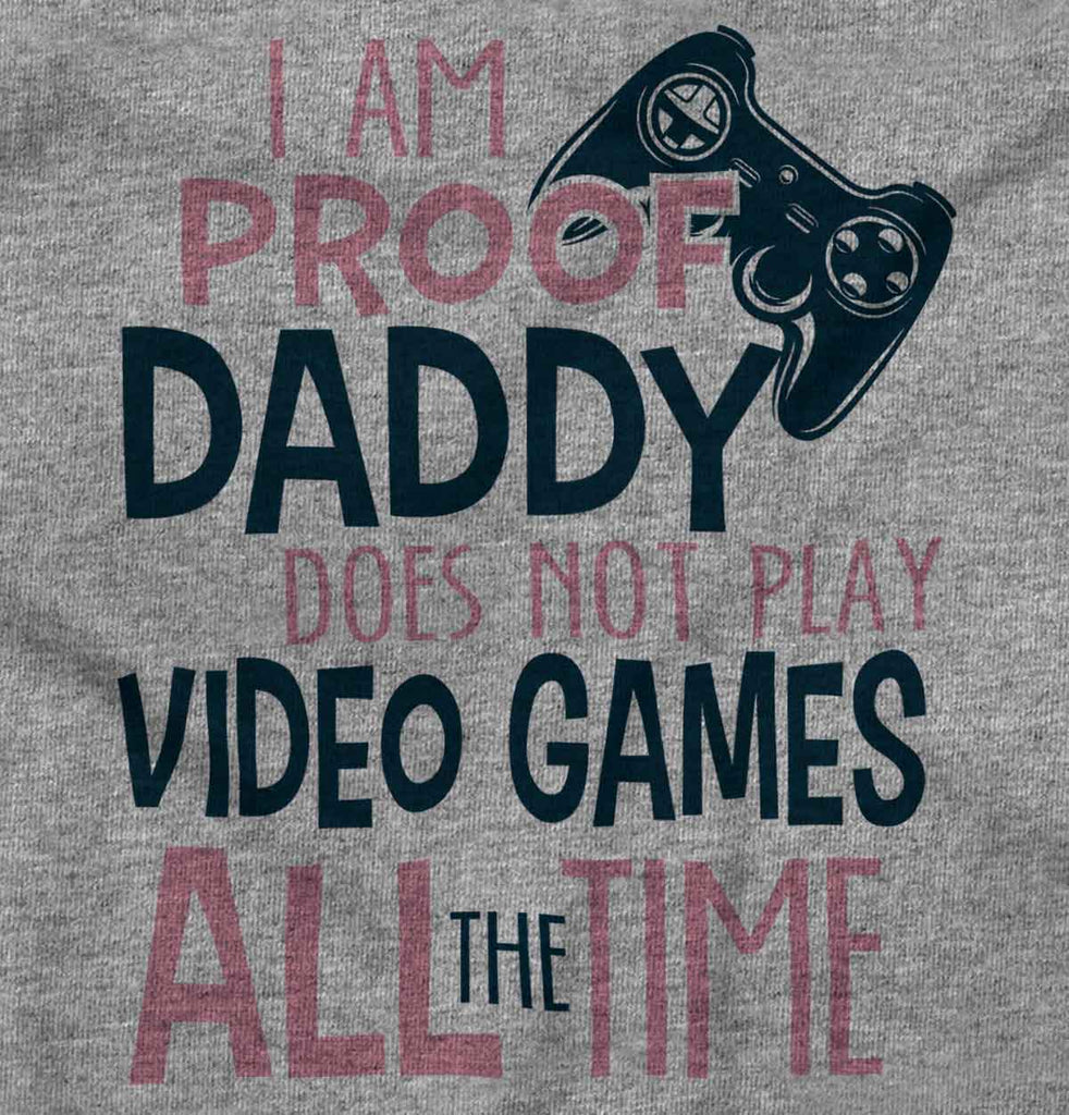 Daddy Plays Video Games Solid Baby Infant Dress-Direct To Garment Print-Brisco Baby