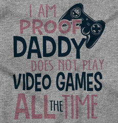 Daddy Plays Video Games Solid Baby Infant Dress-Direct To Garment Print-Brisco Baby