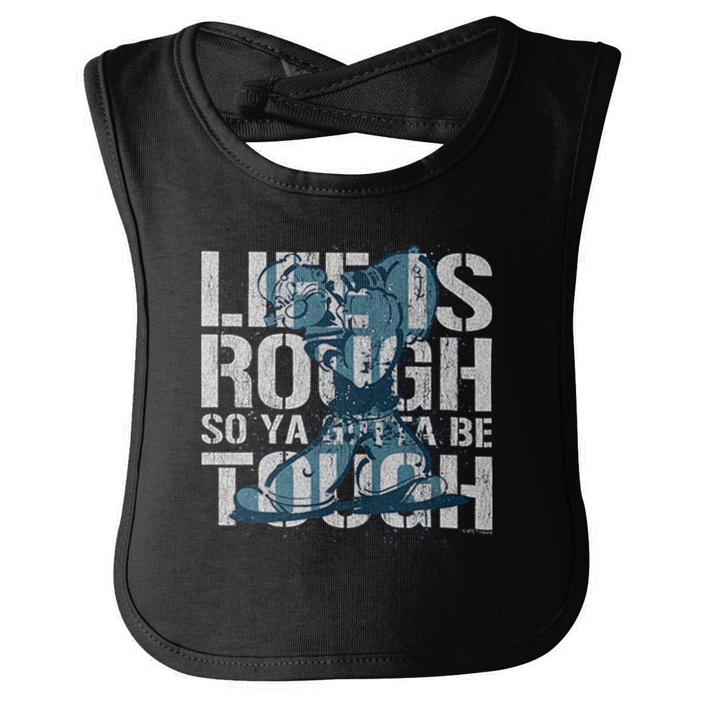Life Is Rough Infant Baby Bib-Direct To Garment Print-Brisco Baby