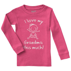 Love My Grandma Solid Baby Pajama Top-Direct To Garment Print-Brisco Baby