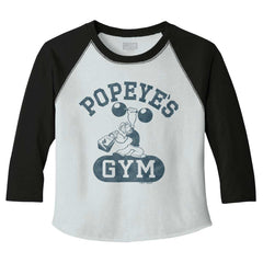 Popeye's Gym Toddler Baseball-Direct To Garment Print-Brisco Baby