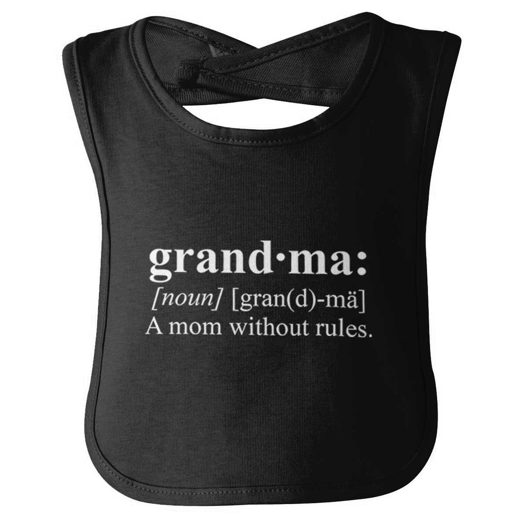Grandma Definition Infant Baby Bib-Direct To Garment Print-Brisco Baby