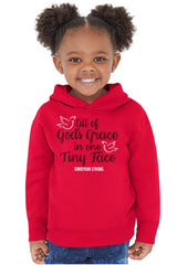 Gods Grace Tiny Face Toddler Pullover Hoodie-Direct To Garment Print-Brisco Baby